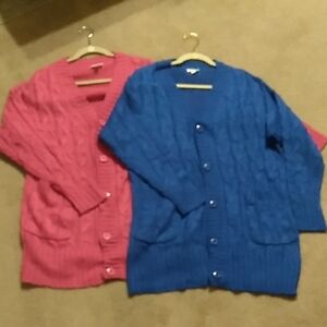Set of 2 LuLaRoe Pink and Blue Cardigans
